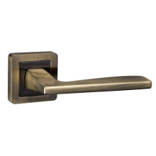 Black nickel brass chrome lever door handle with lock interior door handle